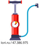 Portable bicycle tire inflator. Стоковая иллюстрация, иллюстратор Вячеслав Беспутин / Фотобанк Лори