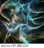 Modern concept of receiving information and sensations. Стоковое AI-изображение, AI-художник Михаил Коханчиков / Фотобанк Лори
