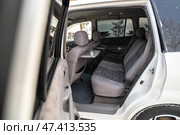 KRASNOYARSK, RUSSIA - February 2, 2025: White Mazda Premacy. Редакционное фото, фотограф Плотников Дмитрий / Фотобанк Лори