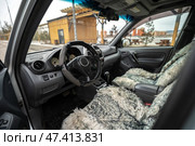 KRASNOYARSK, RUSSIA - December 13, 2024: Silver Toyota RAV4. Редакционное фото, фотограф Плотников Дмитрий / Фотобанк Лори