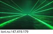 Dark background, laser beams of green light on a black background. Стоковое AI-видео, аниматор Ирина Ручушкина / Фотобанк Лори