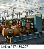Diesel generator set. Стоковое AI-изображение, AI-художник Марина Володько / Фотобанк Лори