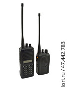 Ручная радиостанция на белом фоне. UHF handsets on a white background. Стоковое фото, фотограф Татьяна Д / Фотобанк Лори