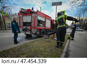 Пожарная бригада, Курьяново, Москва. Редакционное фото, фотограф Наталья Филатова / Фотобанк Лори