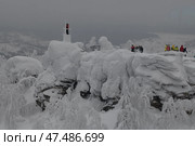 Горнолыжный курорт Губаха Пермский край. Стоковое фото, фотограф Sergey Rusanov / Фотобанк Лори