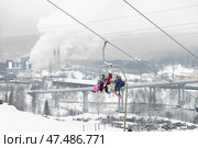 Горнолыжный курорт Губаха Пермский край. Редакционное фото, фотограф Sergey Rusanov / Фотобанк Лори