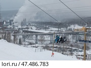 Горнолыжный курорт Губаха Пермский край. Редакционное фото, фотограф Sergey Rusanov / Фотобанк Лори