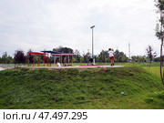 Велотрек в парке "Салават Купере" (2024 год). Редакционное фото, фотограф Владимир Дресвянников / Фотобанк Лори
