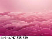 Gentle pink waves undulate softly, creating a serene atmosphere that invites the viewer to explore layers of color and texture in this abstract landscape of feeling Generative AI. Стоковое AI-изображение, AI-художник Юлия Петровская / Фотобанк Лори