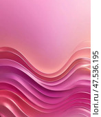 Sinuous pink stripes flow gracefully across the canvas, blending shades of soft blush and vibrant rose. This serene design captures the essence of calm and creativity Generative AI. Стоковое AI-изображение, AI-художник Юлия Петровская / Фотобанк Лори