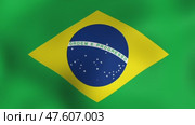 The waving flag of Brazil. Стоковая анимация, аниматор Семён Прудий / Фотобанк Лори