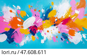 Vibrant Expressionistic Bloom of Color. Стоковое AI-изображение, AI-художник Данила Большаков / Фотобанк Лори