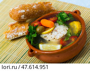 Fisherman soup with vegetables. Стоковое фото, фотограф Яков Филимонов / Фотобанк Лори