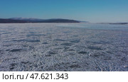 Устье реки Амур. Зима. Стоковое видео, видеограф Роман Аксёнов / Фотобанк Лори