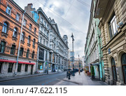 Доходный дом Иоффа, улица Рубинштейна, Санкт-Петербург. Редакционное фото, фотограф Baturina Yuliya / Фотобанк Лори