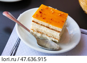 Tarta de whisky - cake soaked in whiskey. Spanish dish. Стоковое фото, фотограф Яков Филимонов / Фотобанк Лори