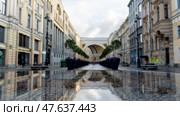 St. Petersburg, Russia June 11, 2024: Bolshaya Morskaya Street in St. Petersburg. Стоковое фото, фотограф Igor Skripachev / Фотобанк Лори