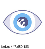 Cataract icon on human eye. Стоковая иллюстрация, иллюстратор Вячеслав Беспутин / Фотобанк Лори