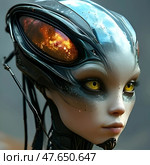 Инопланетянка. Стоковое AI-изображение, AI-художник Антонова Марина / Фотобанк Лори