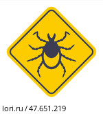 Black icon tick. insect bite. Стоковая иллюстрация, иллюстратор Вячеслав Беспутин / Фотобанк Лори