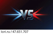 Modern competition graphic with vs letters. Стоковое AI-изображение, AI-художник Андрей Бакусов / Фотобанк Лори