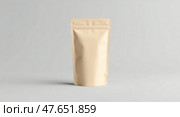 Minimalist standup pouch with ziplock closure. Стоковое AI-изображение, AI-художник Андрей Бакусов / Фотобанк Лори
