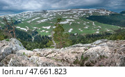Панорамный вид на плато Лаго - Наки. Лес в горах Адыгеи. Краснодарский край, Республика Адыгея. Стоковое фото, фотограф виктор химич / Фотобанк Лори