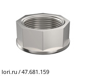 Nut on white background. Isolated 3D illustration. Стоковая иллюстрация, иллюстратор Ильин Сергей / Фотобанк Лори