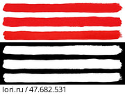 Red paint strokes. Стоковая иллюстрация, иллюстратор Роман Самохин / Фотобанк Лори