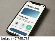 Смартфон. Стоковое AI-изображение, AI-художник Дина Етова / Фотобанк Лори