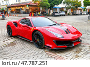 Ferrari 488 Pista Spider. Редакционное фото, фотограф Art Konovalov / Фотобанк Лори