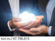 The Illuminated Executive: A Dapper Man Harnessing the Power of Light in His Elegant Hands. Стоковое AI-изображение, AI-художник Данила Большаков / Фотобанк Лори