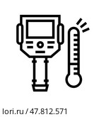 thermal imager line icon vector illustration. Стоковая иллюстрация, иллюстратор Vectorwin / Фотобанк Лори