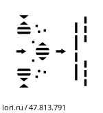 gene splicing cryptogenetics glyph icon vector illustration. Стоковая иллюстрация, иллюстратор Vectorwin / Фотобанк Лори
