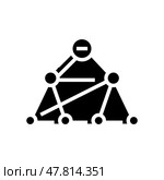 breadth first search bfs glyph icon vector illustration. Стоковая иллюстрация, иллюстратор Vectorwin / Фотобанк Лори