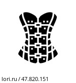 corsets goth subculture glyph icon vector illustration. Стоковая иллюстрация, иллюстратор Vectorwin / Фотобанк Лори