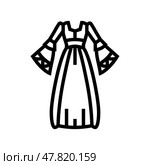 victorian goth subculture line icon vector illustration. Стоковая иллюстрация, иллюстратор Vectorwin / Фотобанк Лори