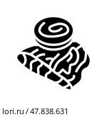 helminth meat parasite glyph icon vector illustration. Стоковая иллюстрация, иллюстратор Vectorwin / Фотобанк Лори