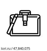 legal briefcase corporate law line icon vector illustration. Стоковая иллюстрация, иллюстратор Vectorwin / Фотобанк Лори