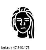 frustration woman expression glyph icon vector illustration. Стоковая иллюстрация, иллюстратор Vectorwin / Фотобанк Лори