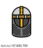 helmet byzantine color icon vector illustration. Стоковая иллюстрация, иллюстратор Vectorwin / Фотобанк Лори