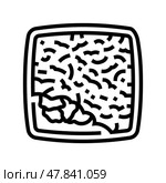 pie fish line icon vector illustration. Стоковая иллюстрация, иллюстратор Vectorwin / Фотобанк Лори