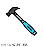 hammer car repair tool color icon vector illustration. Стоковая иллюстрация, иллюстратор Vectorwin / Фотобанк Лори