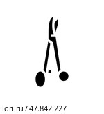plaster cast scissors fracture injury glyph icon vector illustration. Стоковая иллюстрация, иллюстратор Vectorwin / Фотобанк Лори