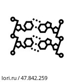 dna fragment genetic engineering line icon vector illustration. Стоковая иллюстрация, иллюстратор Vectorwin / Фотобанк Лори