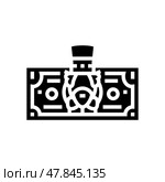 dollar bill uncle sam glyph icon vector illustration. Стоковая иллюстрация, иллюстратор Vectorwin / Фотобанк Лори