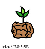 compostable packaging sustainable beauty color icon vector illustration. Стоковая иллюстрация, иллюстратор Vectorwin / Фотобанк Лори