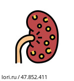 nephritis kidney color icon vector illustration. Стоковая иллюстрация, иллюстратор Vectorwin / Фотобанк Лори