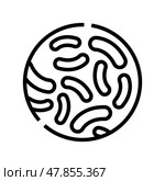 lactococcus probiotics line icon vector illustration. Стоковая иллюстрация, иллюстратор Vectorwin / Фотобанк Лори