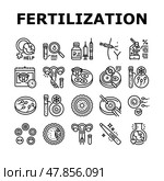 Fertilization Treat Collection Icons Set Vector. Стоковая иллюстрация, иллюстратор Vectorwin / Фотобанк Лори